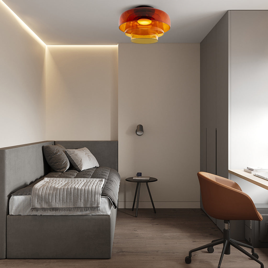 Asbille Multi-Layer Disc Glass Ceiling Light