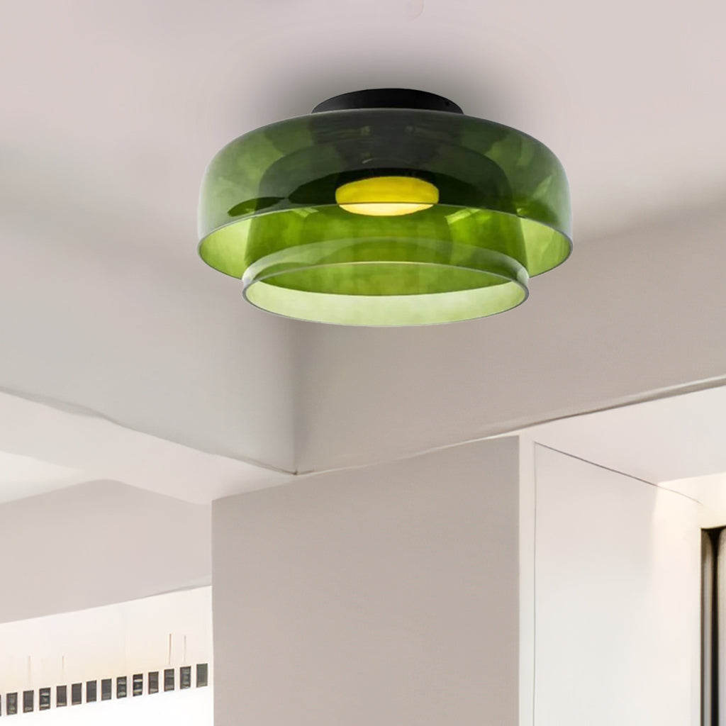 Asbille Multi-Layer Disc Glass Ceiling Light