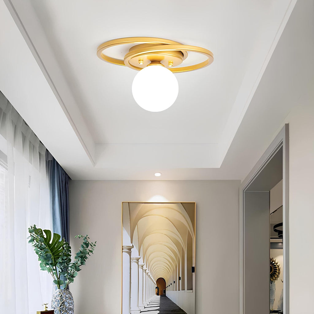 Alura - Golden LED Ceiling Light with Timeless Globe Design