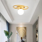 Alura - Golden LED Ceiling Light with Timeless Globe Design