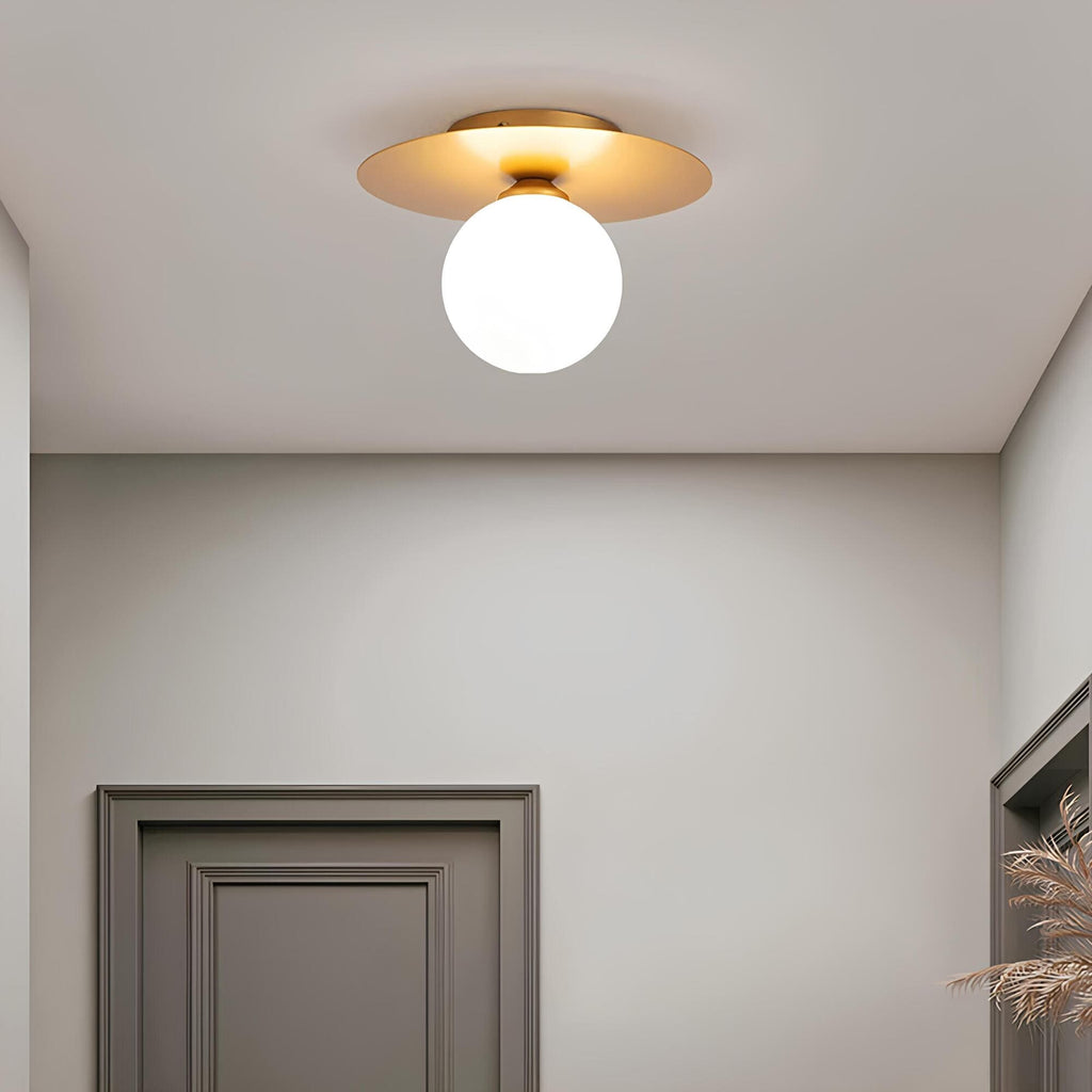 Alura - Golden LED Ceiling Light with Timeless Globe Design
