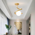 Modern Iron Glass Ceiling Light 1-Light