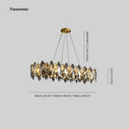 Kristy Modern Annular Metal Crystal Pendant Light, Gold