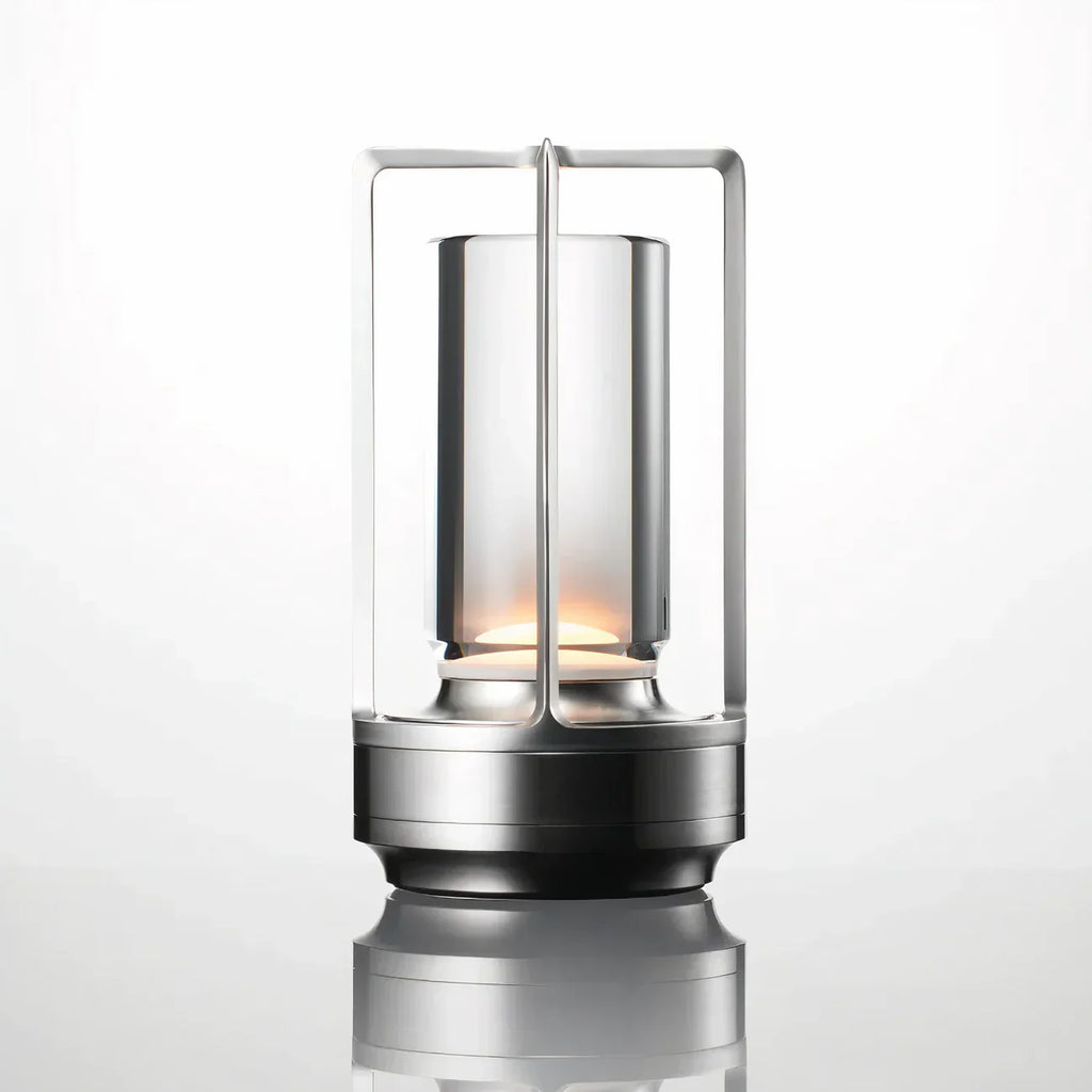 Modern LED Table Lamp Lantern with Touch Switch and Elegant Metal Frame