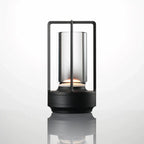 Modern LED Table Lamp Lantern with Touch Switch and Elegant Metal Frame