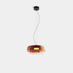 Modern Glass Pendant Lamp with Layered Shade – Design Inspired by Retro Style