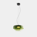 Modern Glass Pendant Lamp with Layered Shade – Design Inspired by Retro Style