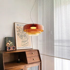 Modern Glass Pendant Lamp with Layered Shade – Design Inspired by Retro Style