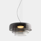 Modern Glass Pendant Lamp with Layered Shade – Design Inspired by Retro Style