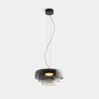 Modern Glass Pendant Lamp with Layered Shade – Design Inspired by Retro Style