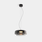 Modern Glass Pendant Lamp with Layered Shade – Design Inspired by Retro Style