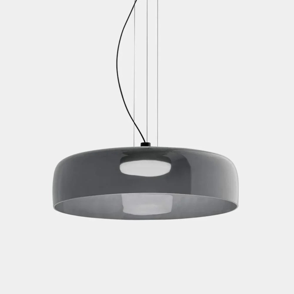 Modern Glass Pendant Lamp with Layered Shade – Design Inspired by Retro Style