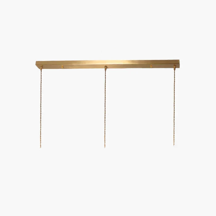 Vintage pendant lamp with ribbed glass shade and gold finish
