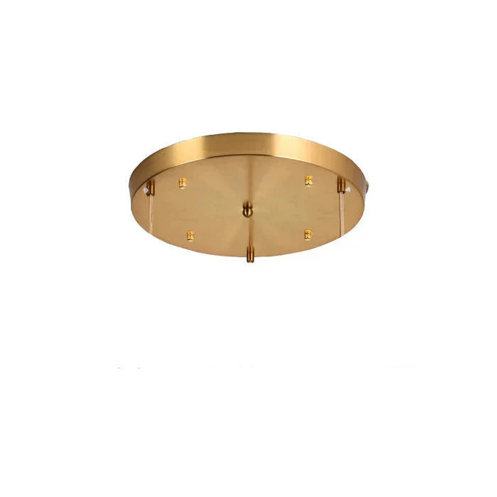 Vintage pendant lamp with ribbed glass shade and gold finish