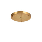 Vintage pendant lamp with ribbed glass shade and gold finish