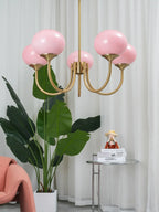 Retro glamour pendant lamp with spherical shades