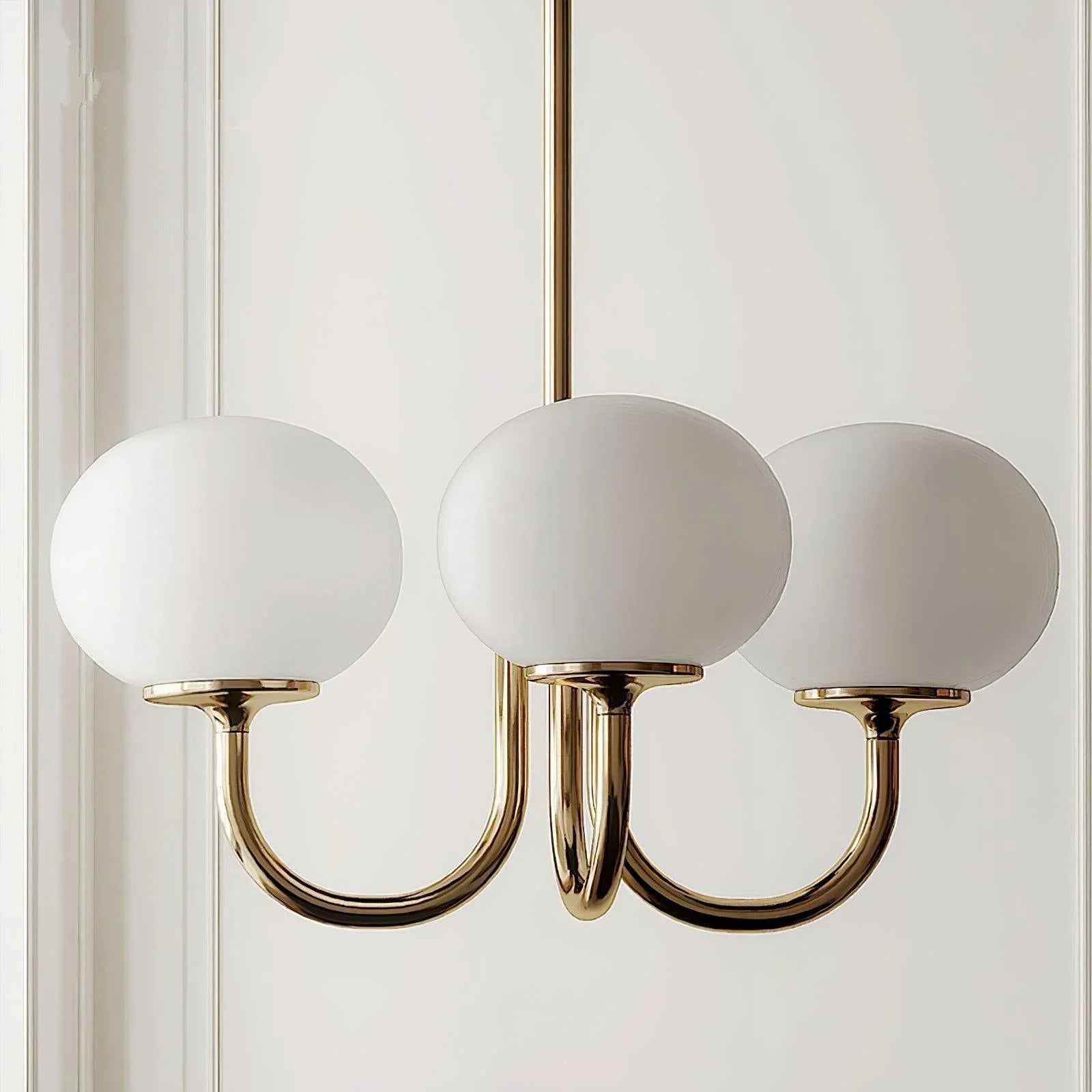 Retro glamour pendant lamp with spherical shades
