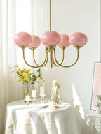Retro glamour pendant lamp with spherical shades
