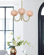 Retro glamour pendant lamp with spherical shades