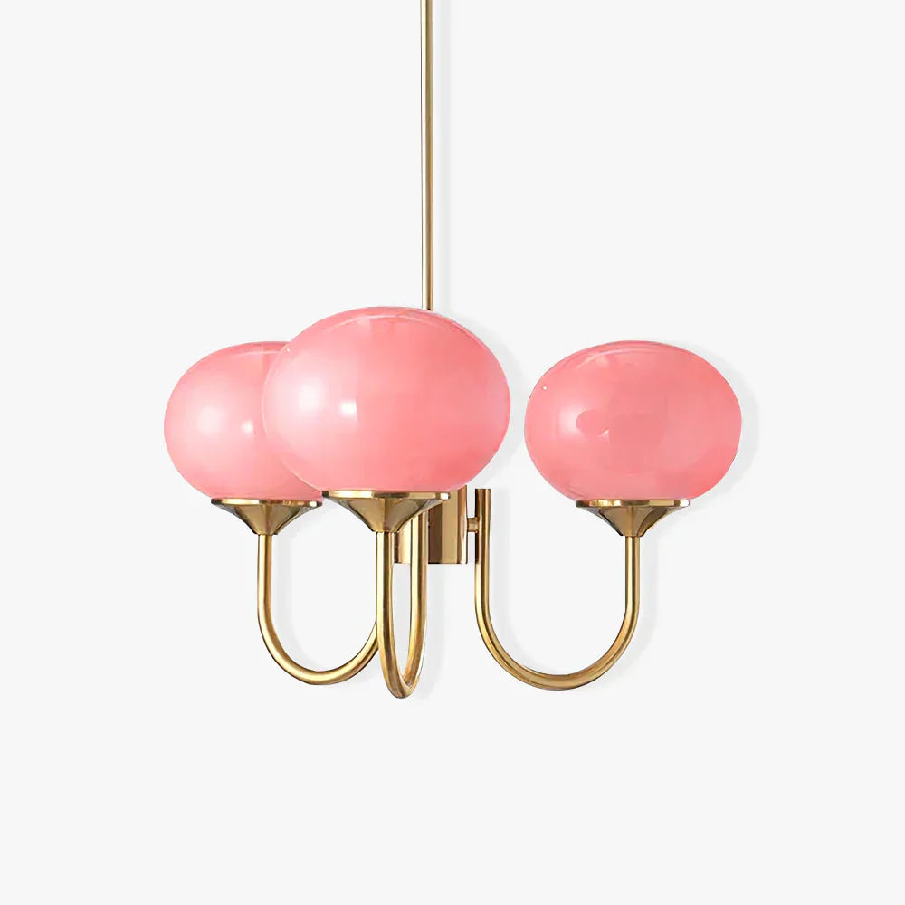 Retro glamour pendant lamp with spherical shades