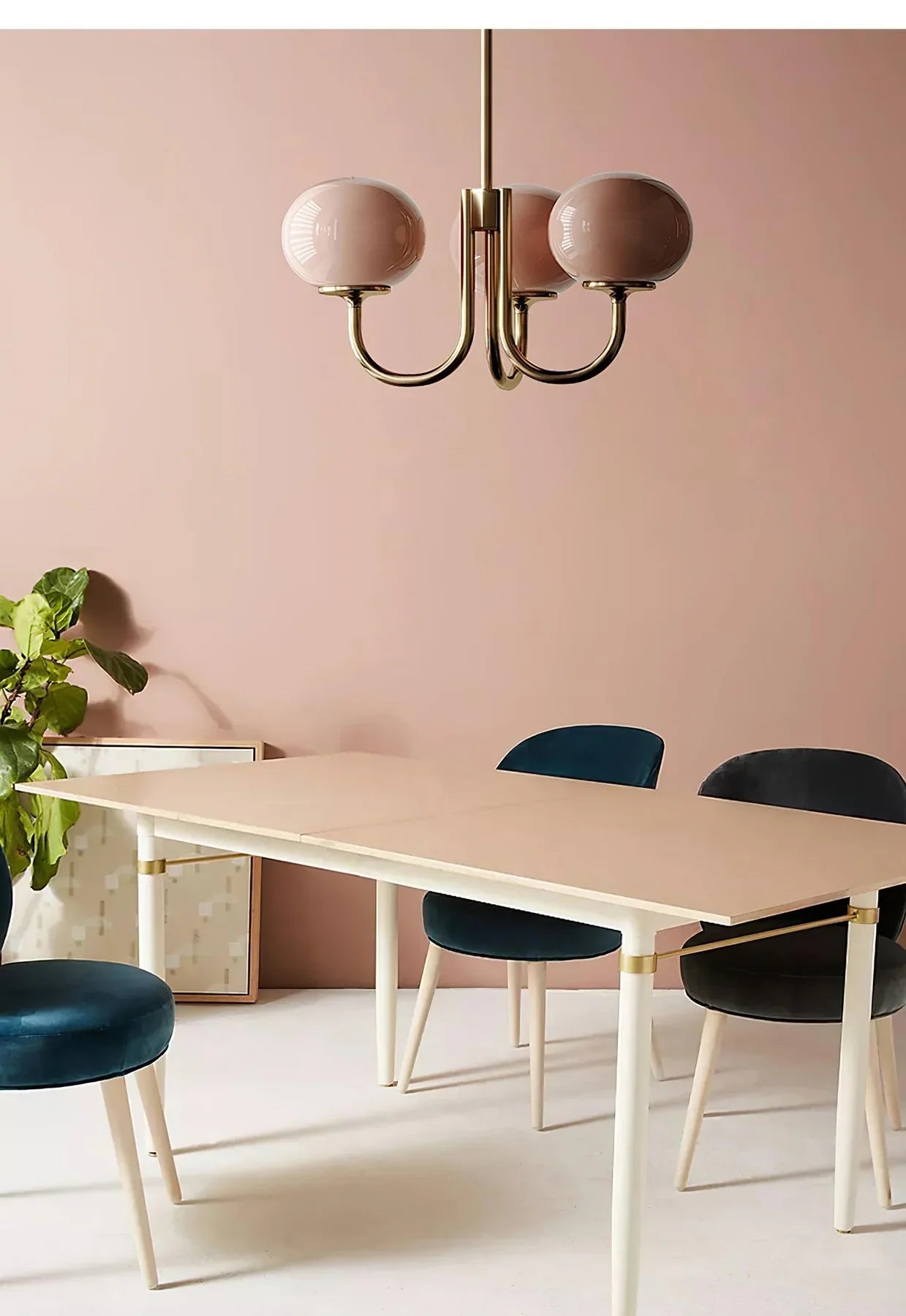Retro glamour pendant lamp with spherical shades