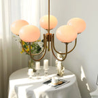 Retro glamour pendant lamp with spherical shades