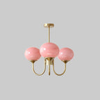 Retro glamour pendant lamp with spherical shades