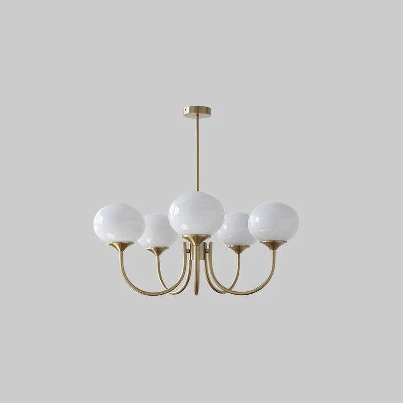 Retro glamour pendant lamp with spherical shades