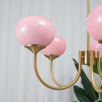 Retro glamour pendant lamp with spherical shades