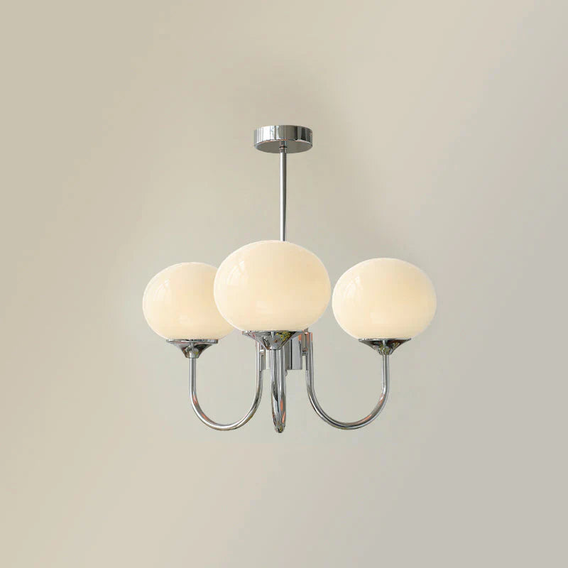 Retro glamour pendant lamp with spherical shades