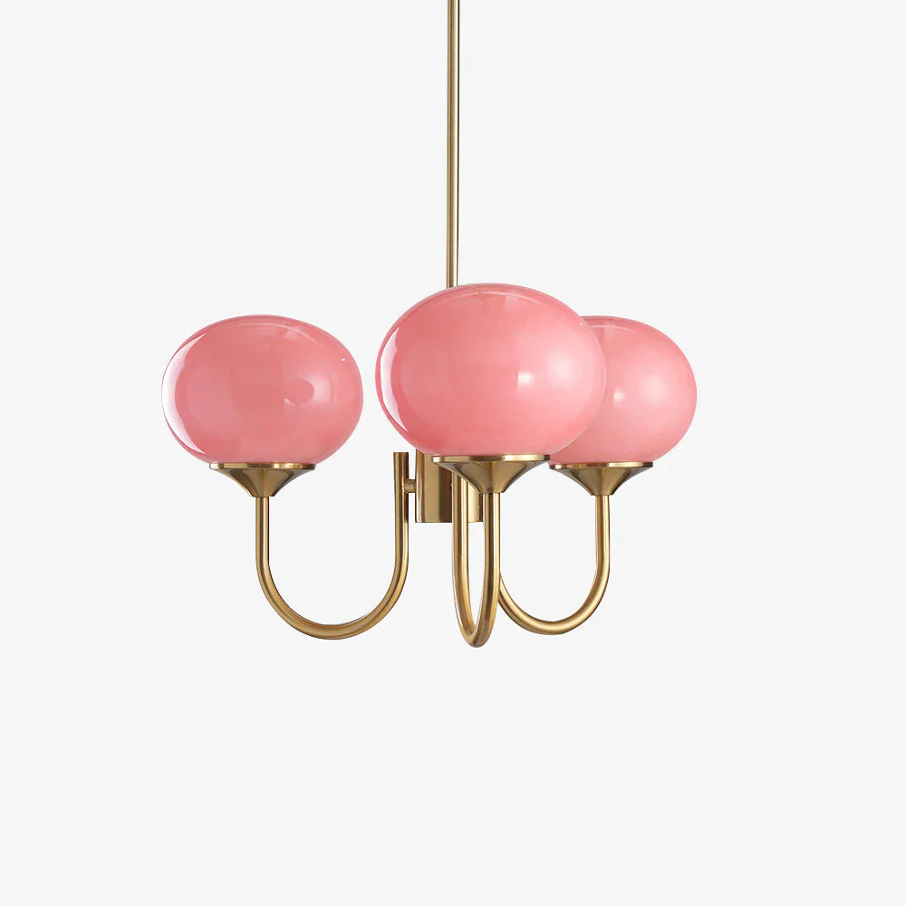 Retro glamour pendant lamp with spherical shades
