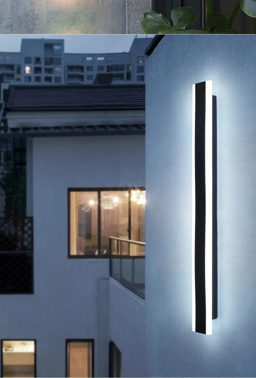 Modern LED Wall Lamp – Vertical Waterproof Decorative Panel for Facades