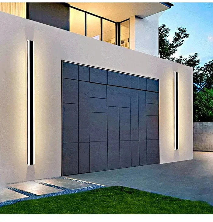 Modern LED Wall Lamp – Vertical Waterproof Decorative Panel for Facades