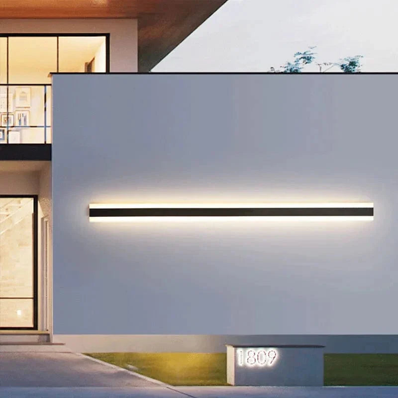 Modern LED Wall Lamp – Vertical Waterproof Decorative Panel for Facades