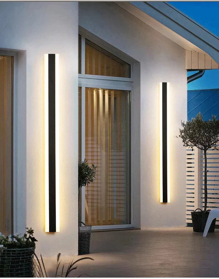 Modern LED Wall Lamp – Vertical Waterproof Decorative Panel for Facades