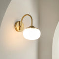 Wall Lamp with Glass Shade and Gold Finish
