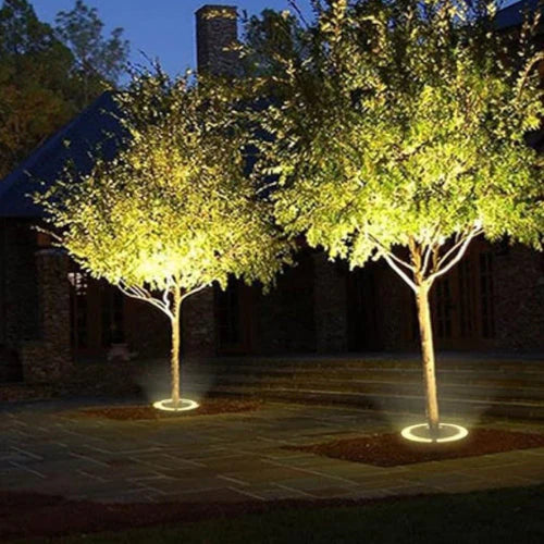 LED Tree Lighting – Round 360° Ground Lamp for Garden, Driveway, and Landscape