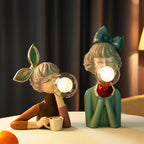 Decorative LED Lamp "Girl with Balloon" – Designer Figure for Living Room and Office
