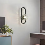 Modern Wall Sconce with Milk Glass Ball