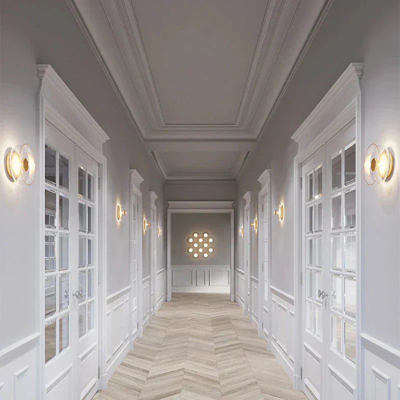 Modern wall lamp with a round shade