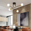 Industrial ceiling lamp chandelier with round lights