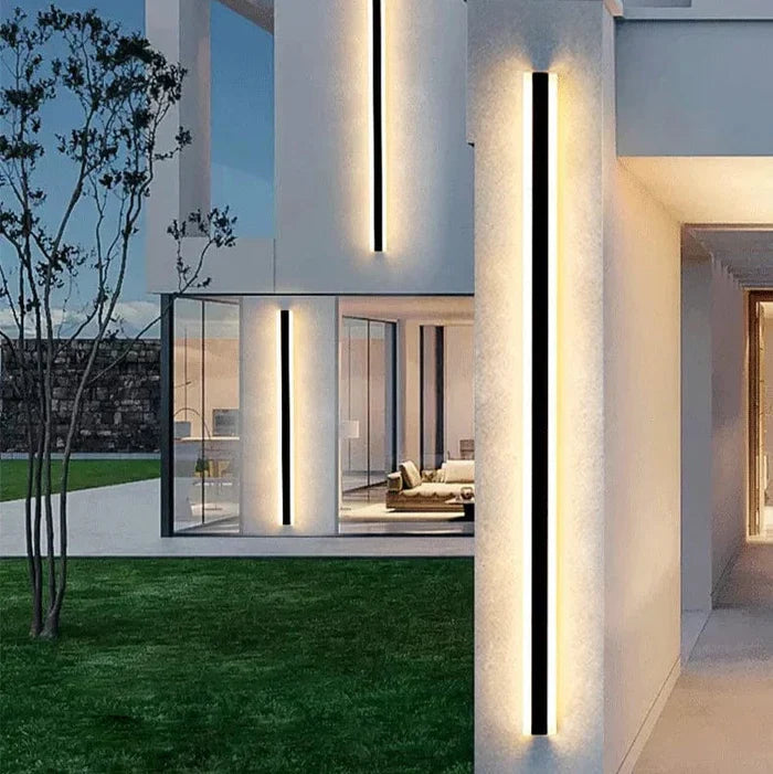 Modern LED Wall Lamp – Vertical Waterproof Decorative Panel for Facades