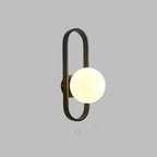 Modern Wall Sconce with Milk Glass Ball