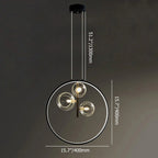 Modern LED pendant lamp in the shape of a circle with a central light source
