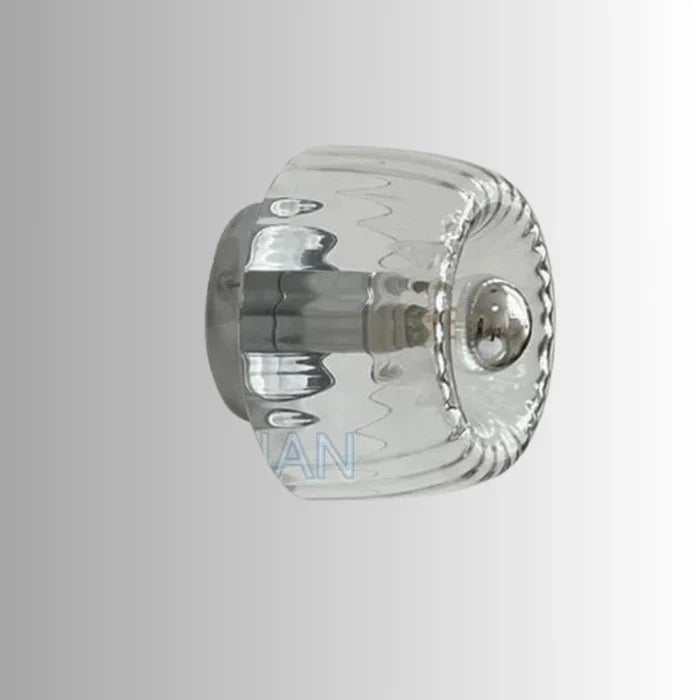 Elegant glass ceiling lamp with crystal design