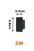 Modern Outdoor Wall Lamp – LED Up/Down Sconce, Waterproof, Vertical Design