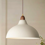 Modern Hanging Lamp with Wooden Accent – Minimalist Design
