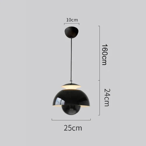Modern Retro Pendant Lamp – Designer Spherical Shade