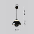 Modern Retro Pendant Lamp – Designer Spherical Shade