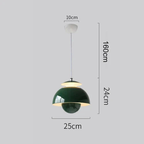 Modern Retro Pendant Lamp – Designer Spherical Shade